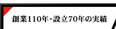 創業100年・1万件を超える実績